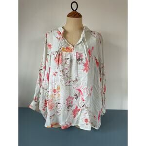 dRA women’s floral flowy long sleeve top size M